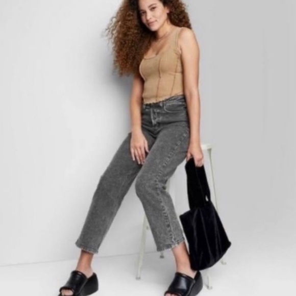 KENDALL + KYLIE The Icon' High Rise Straight-Leg Jeans Sz 11/30 - Picture 1 of 7